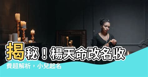 楊天命 改名|楊天命